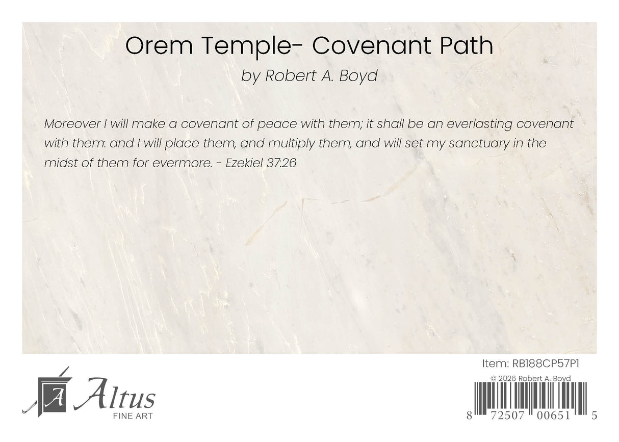 Orem Temple- Covenant Path