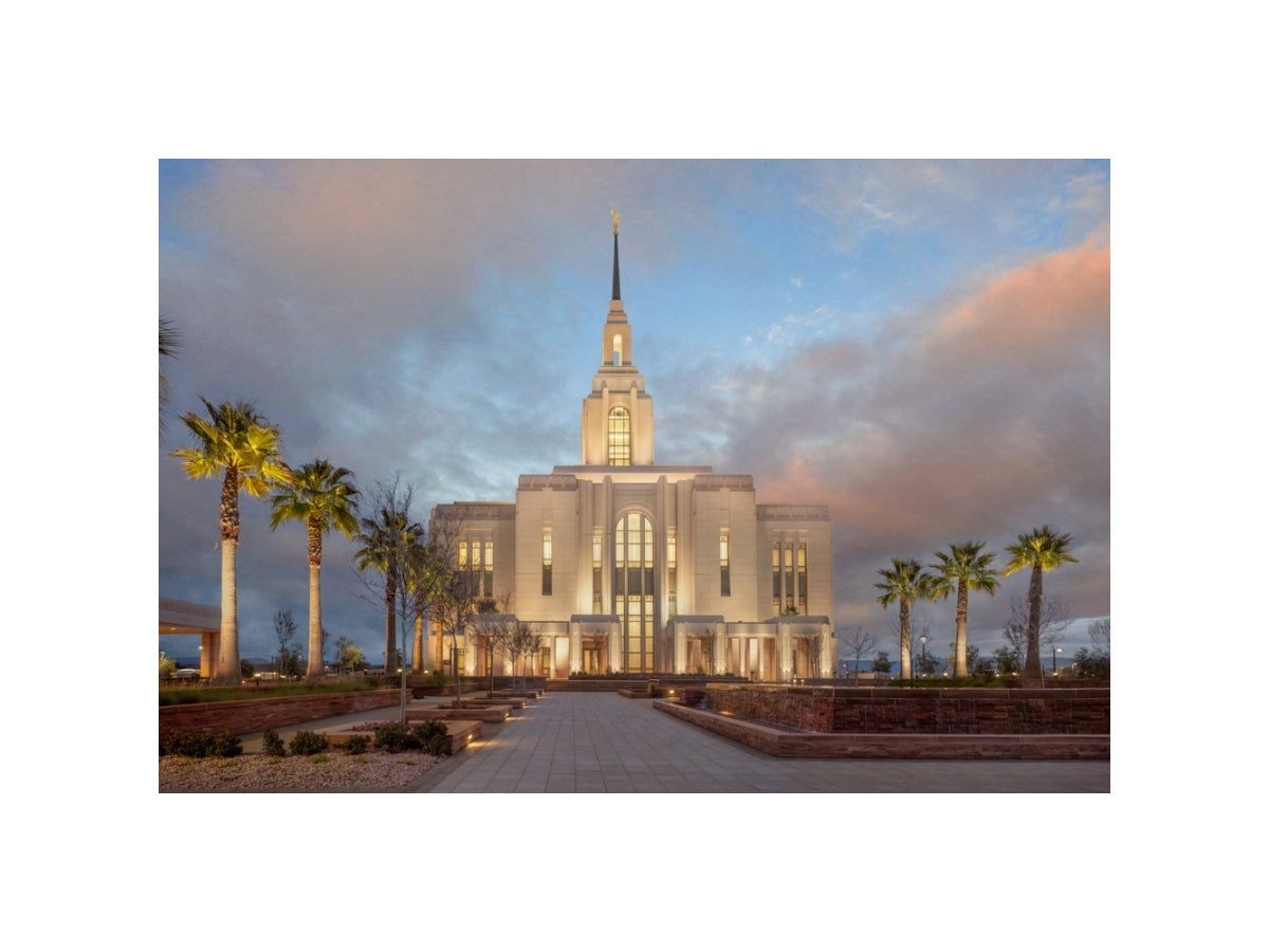 Red Cliffs Utah Temple - Sunset
