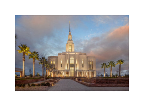 Red Cliffs Utah Temple - Sunset
