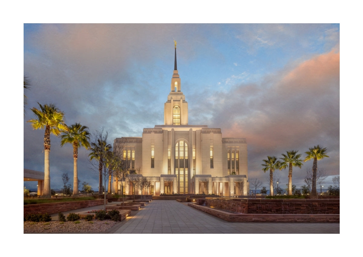 Red Cliffs Utah Temple - Sunset