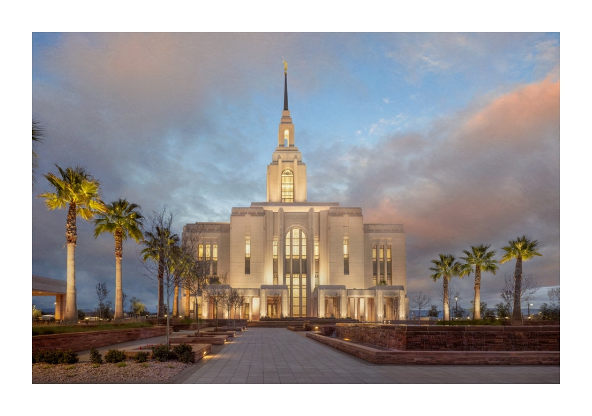 Red Cliffs Utah Temple - Sunset