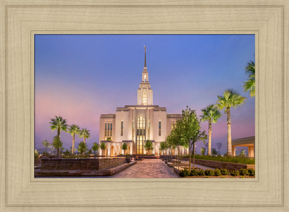 Red Cliffs Utah Temple - Covenant Path - framed giclee canvas