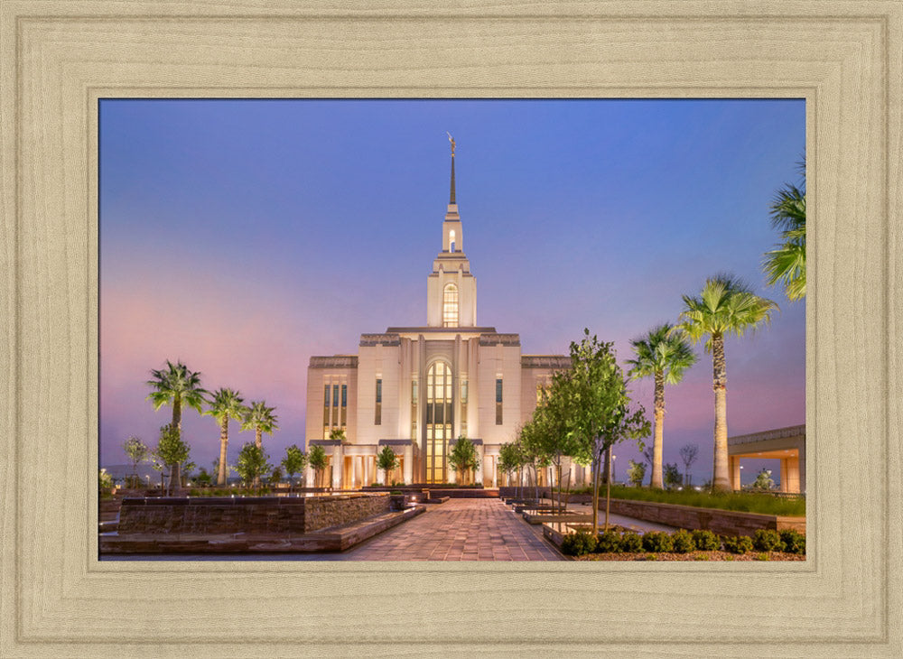 Red Cliffs Utah Temple - Covenant Path - framed giclee canvas