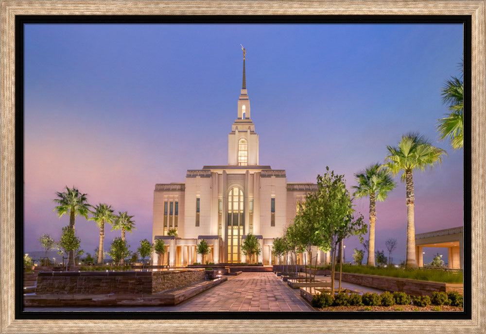 Red Cliffs Utah Temple - Covenant Path - framed giclee canvas