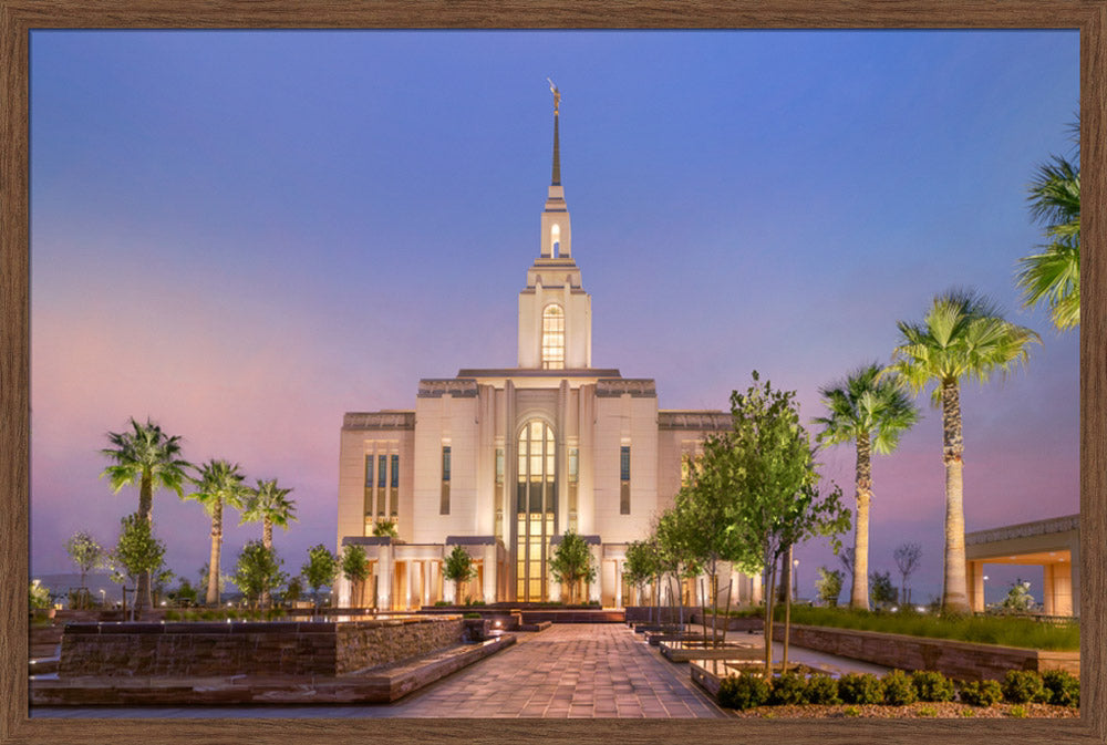 Red Cliffs Utah Temple - Covenant Path - framed giclee canvas