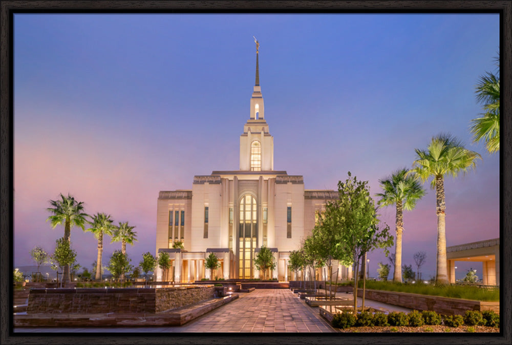 Red Cliffs Utah Temple - Covenant Path - framed giclee canvas