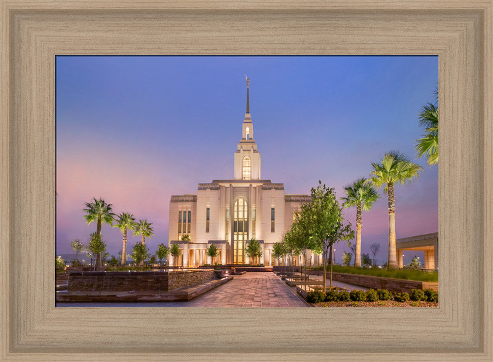 Red Cliffs Utah Temple - Covenant Path - framed giclee canvas