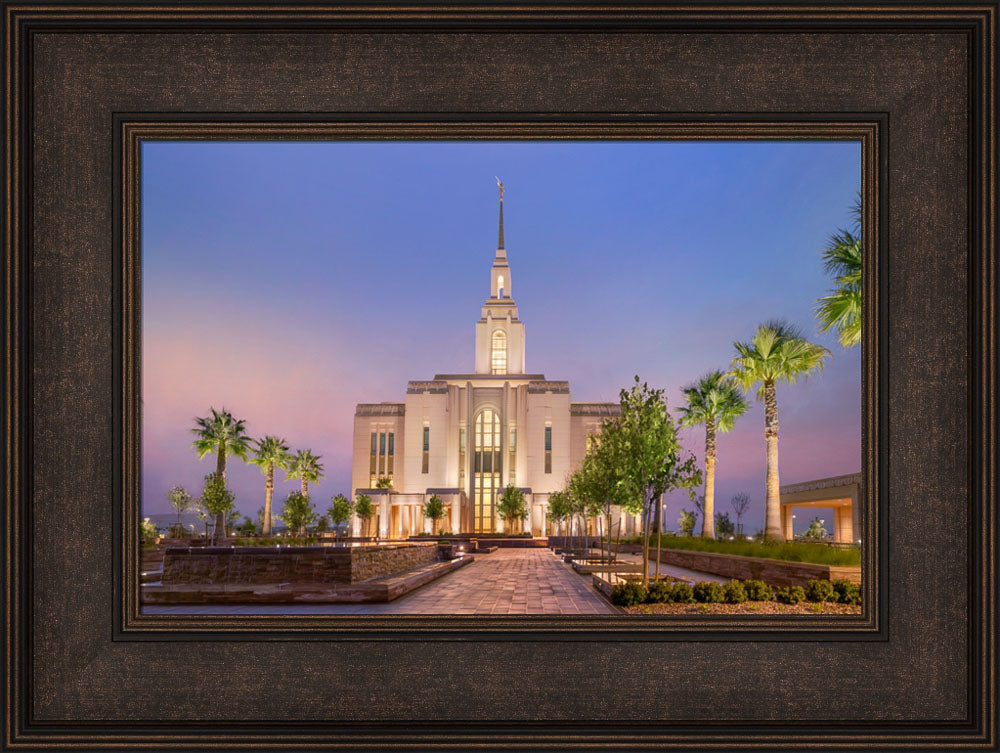 Red Cliffs Utah Temple - Covenant Path - framed giclee canvas