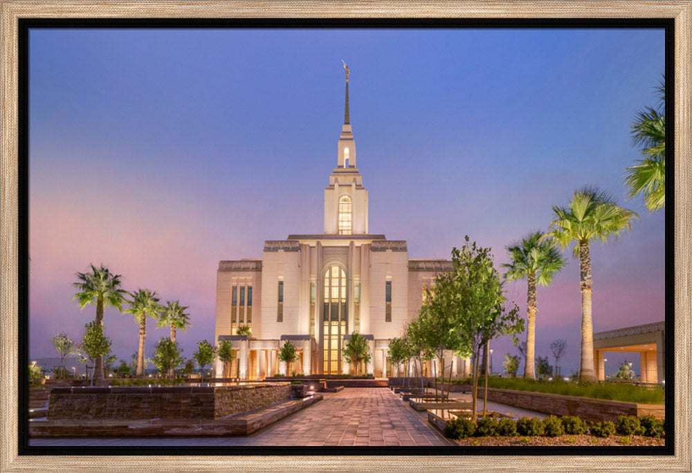 Red Cliffs Utah Temple - Covenant Path - framed giclee canvas