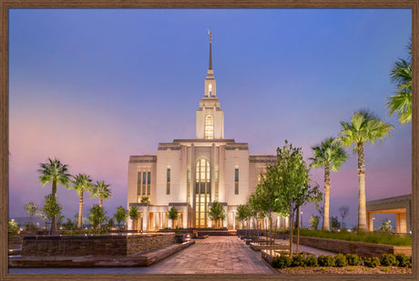 Red Cliffs Utah Temple - Covenant Path - framed giclee canvas