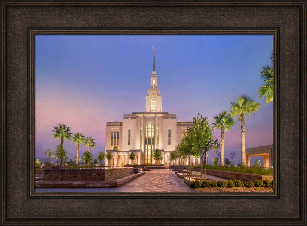 Red Cliffs Utah Temple - Covenant Path - framed giclee canvas