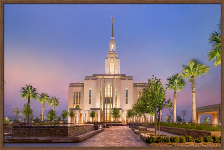 Red Cliffs Utah Temple - Covenant Path - framed giclee canvas