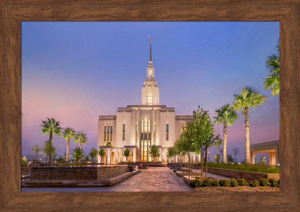 Red Cliffs Utah Temple - Covenant Path - framed giclee canvas