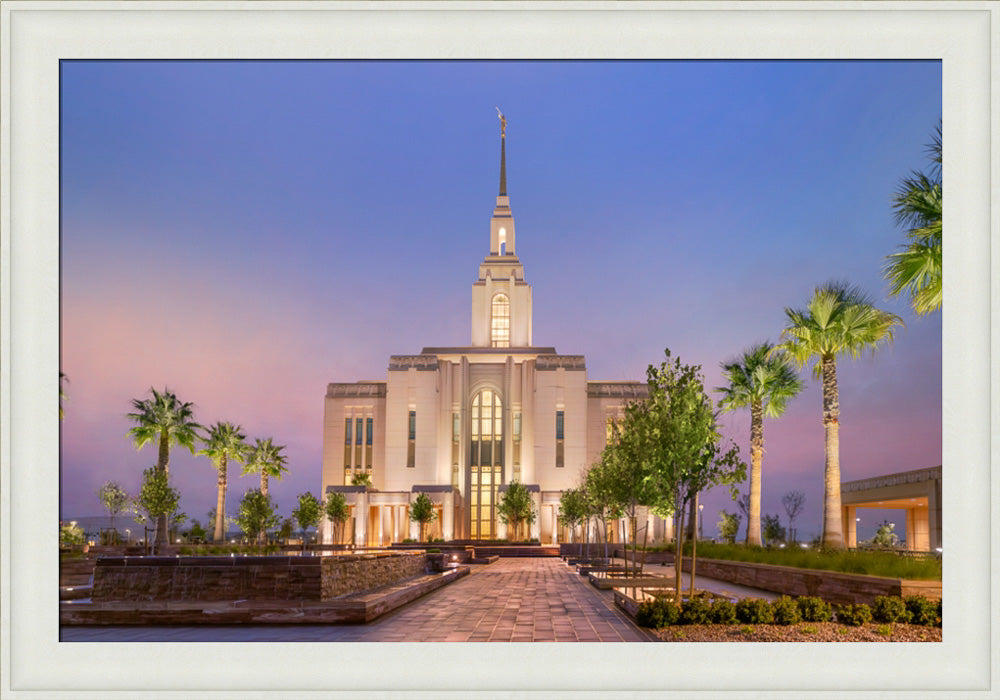 Red Cliffs Utah Temple - Covenant Path - framed giclee canvas