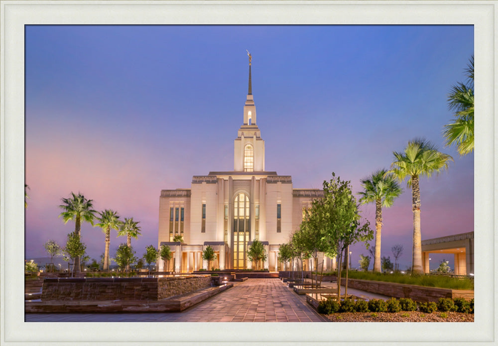 Red Cliffs Utah Temple - Covenant Path - framed giclee canvas