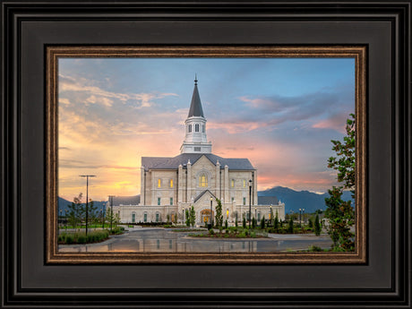 Taylorsville Temple - Covenant Path - framed giclee canvas