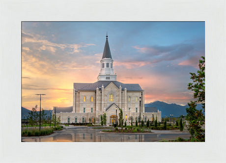 Taylorsville Temple - Covenant Path - framed giclee canvas