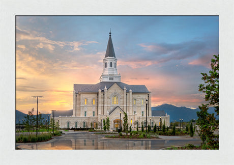 Taylorsville Temple - Covenant Path - framed giclee canvas