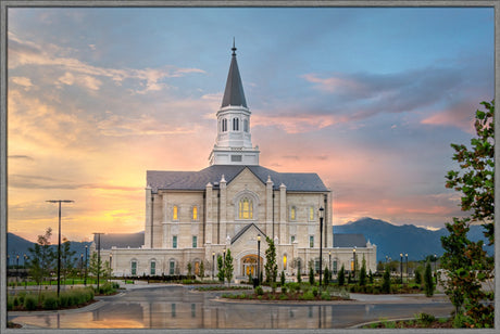 Taylorsville Temple - Covenant Path - framed giclee canvas