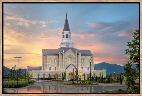 Taylorsville Temple - Covenant Path - framed giclee canvas