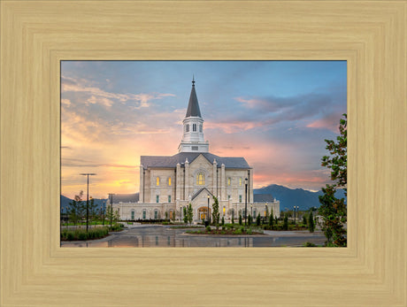 Taylorsville Temple - Covenant Path - framed giclee canvas