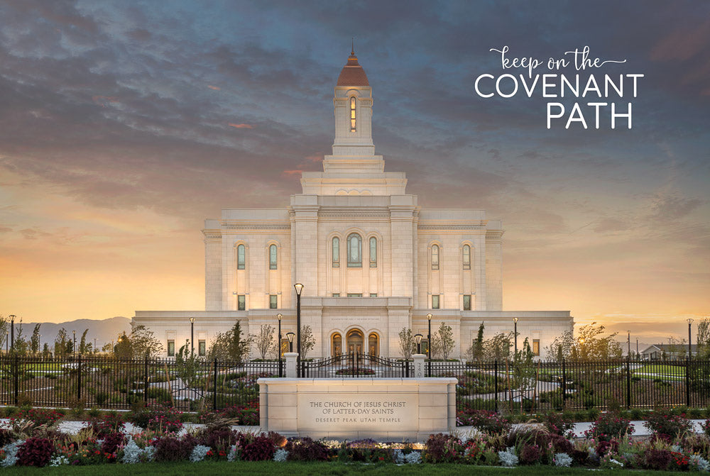 Deseret Peak Temple - Eventide 12x18 repositionable poster