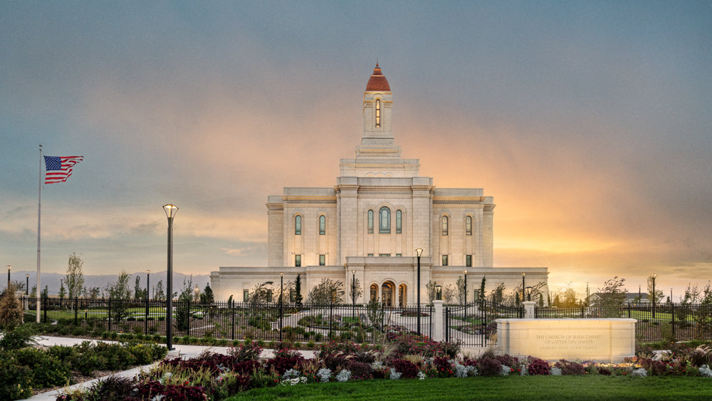 The Deseret Peak Utah Temple.
