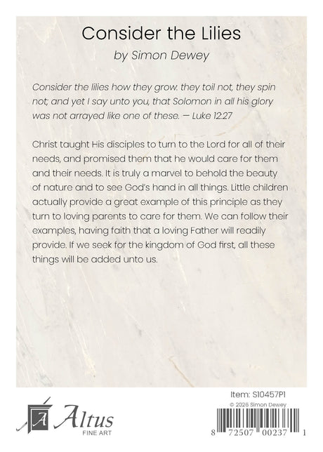 Consider the Lilies by Simon Dewey