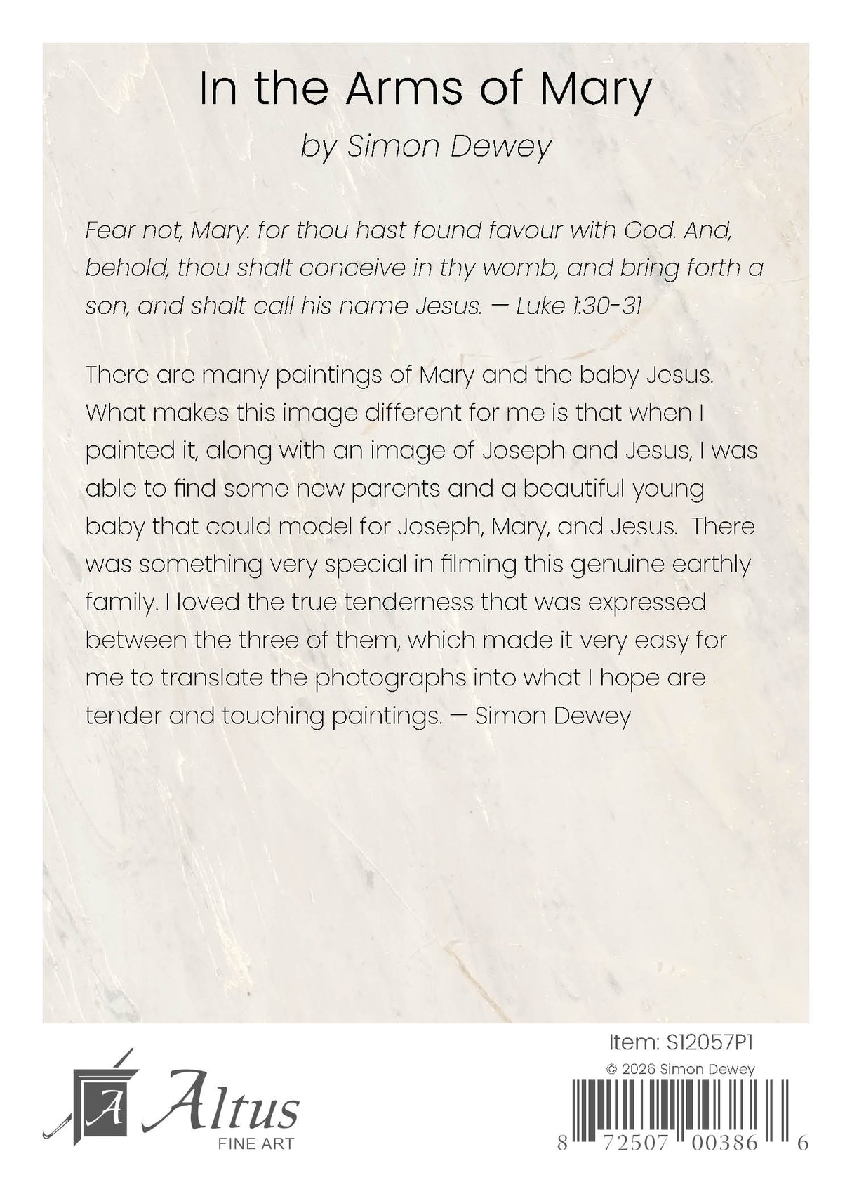 In the Arms of Mary