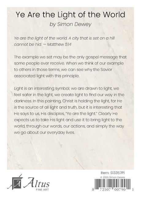 Ye Are the Light of the World by Simon Dewey