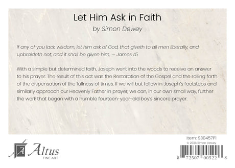 Let Him Ask In Faith by Simon Dewey