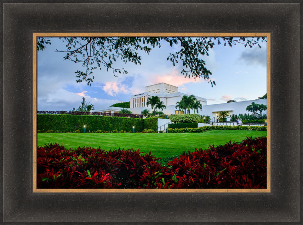 Laie Temple - Through the Trees by Scott Jarvie