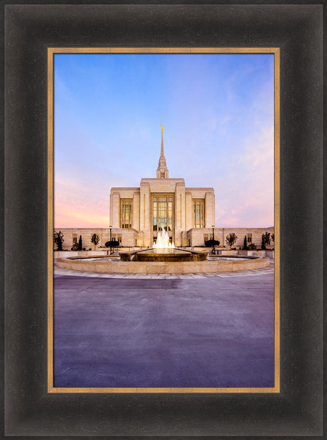 Ogden Temple - Fountain Glow by Scott Jarvie