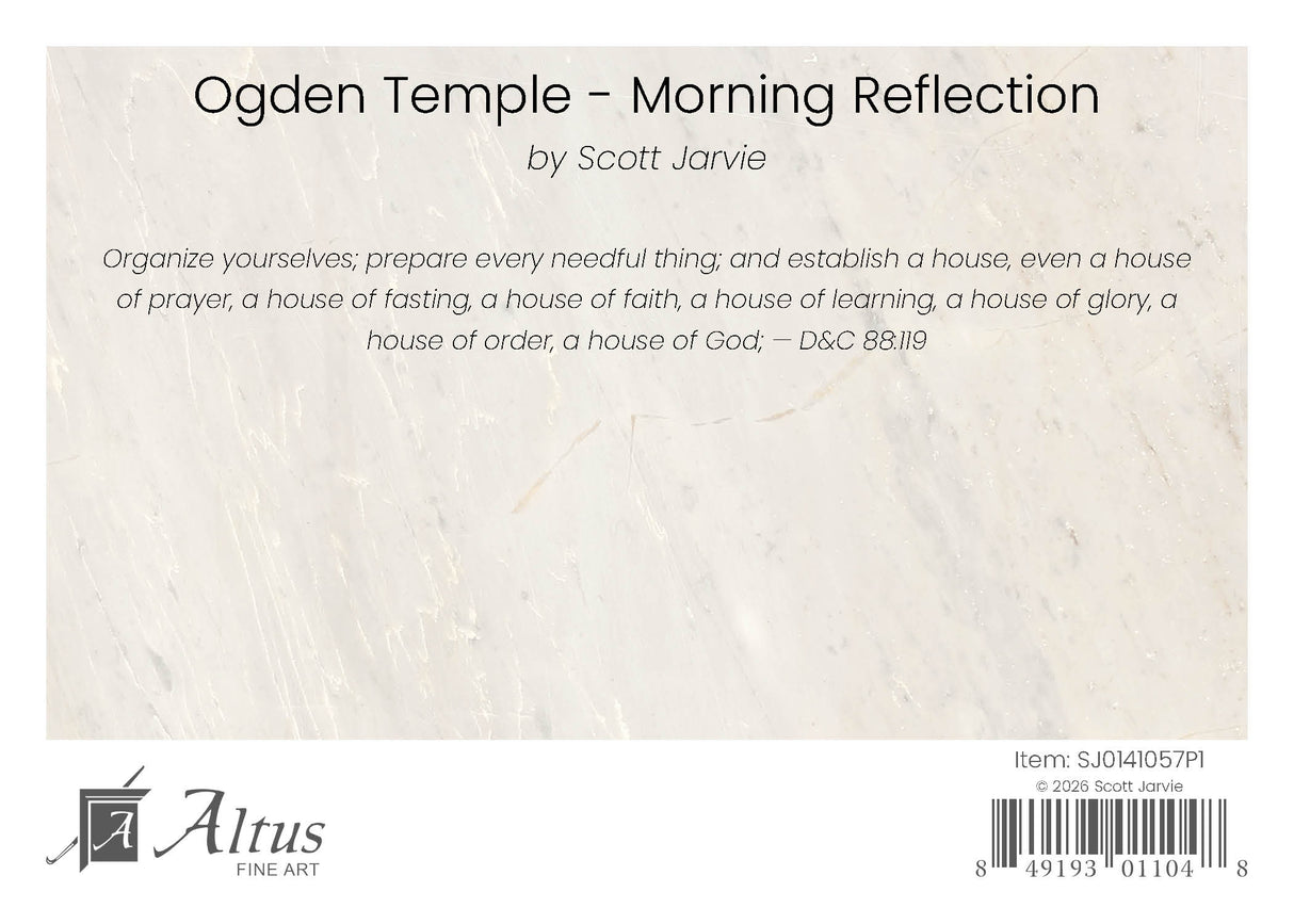 Ogden Temple - Morning Reflection