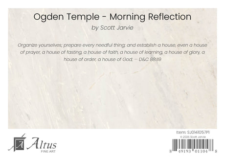 Ogden Temple - Morning Reflection