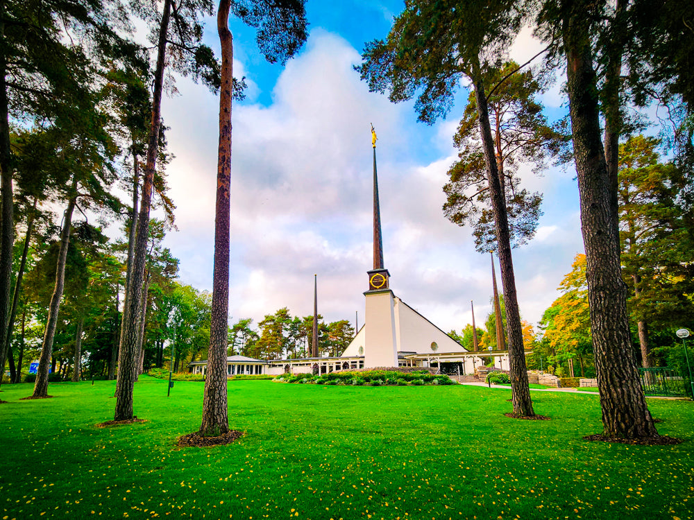 Stockholm Sweden Temple - Through the Trees by Scott Jarvie