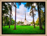 Stockholm Sweden Temple - Through the Trees - framed giclee canvas