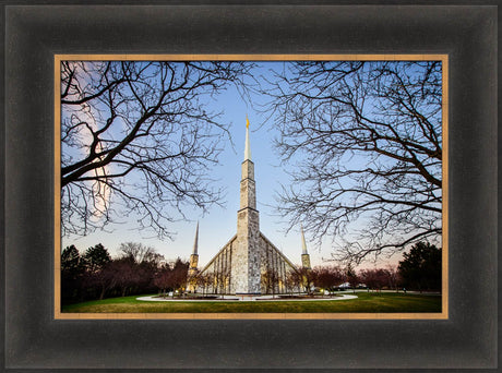 Chicago Temple - Through Trees Horizontal by Scott Jarvie