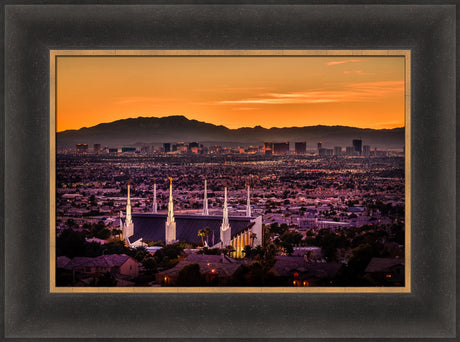 Las Vegas Temple - Orange Sunset by Scott Jarvie