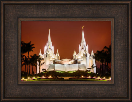 San Diego Temple - Sunset on Fire