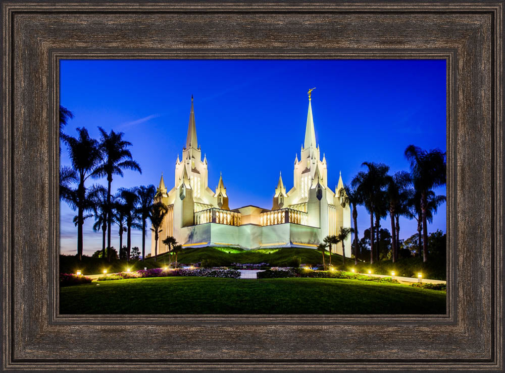 San Diego Temple - Lights on a Hill by Scott Jarvie | Altus Fine Art