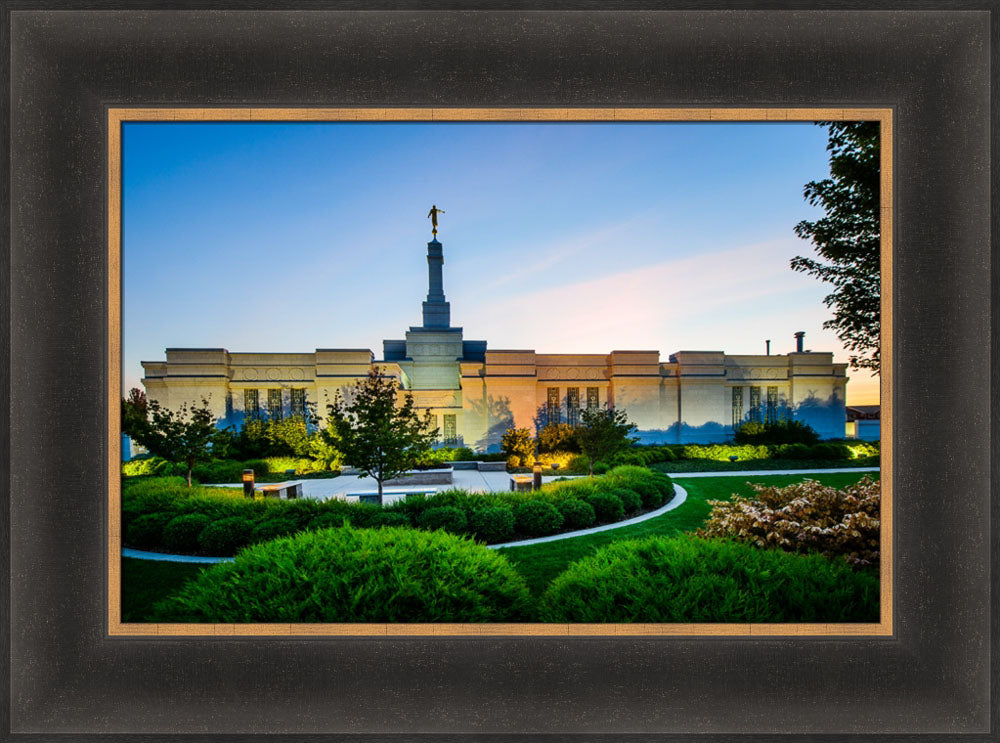 Spokane Temple - Garden Courtyard by Scott Jarvie