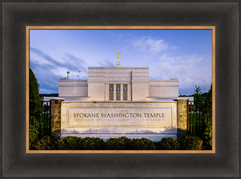 Spokane Temple - Sign by Scott Jarvie