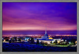 Billings Montana Temple - Purple Twilight - framed giclee canvas