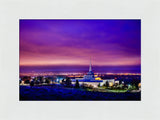 Billings Montana Temple - Purple Twilight - framed giclee canvas