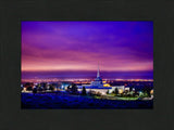 Billings Montana Temple - Purple Twilight - framed giclee canvas