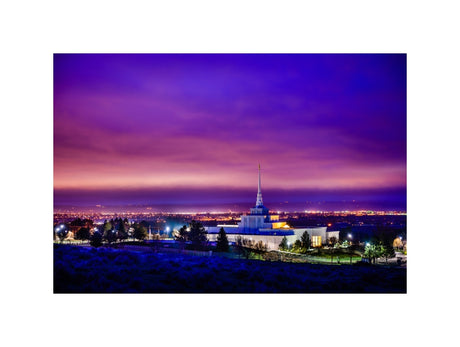 Billings Montana Temple - Purple Twilight