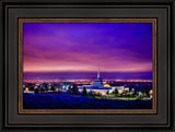 Billings Montana Temple - Purple Twilight - framed giclee canvas