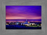 Billings Montana Temple - Purple Twilight - framed giclee canvas