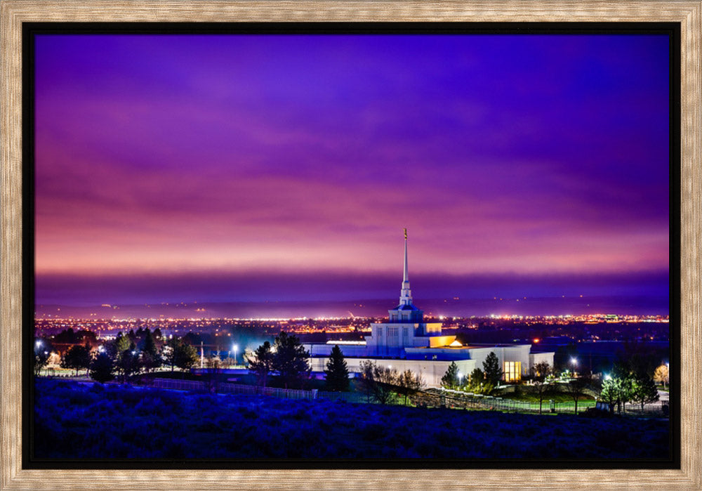 Billings Montana Temple - Purple Twilight